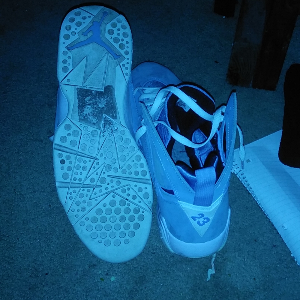 Jordan 7 size 11 baby blue and white
